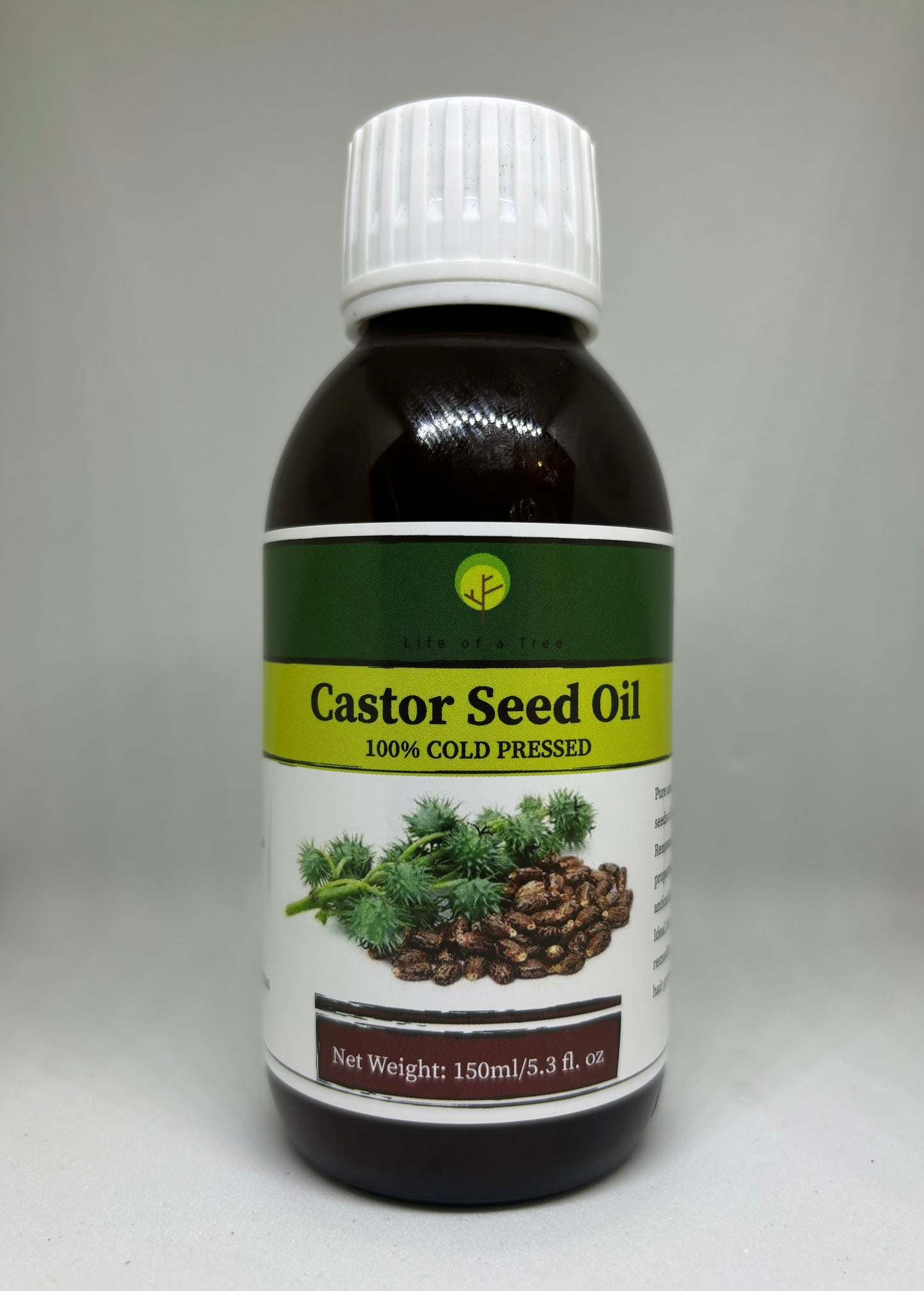 Castor seed oil 100% Extra virgin cold pressed Organic